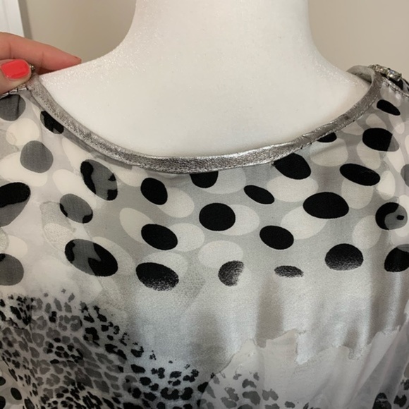 MERCEDES RIVERA SILK CRYSTAL LEOPARD PRINT ONE-OF-A-KIND  EMBELLISH DRESS - Picture 10 of 16